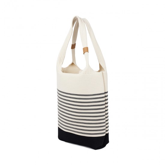 Knitting Fashion Popular Tote Women's Large Capacity Shoulder Bag Hundred Stripes Ladies Handbag Knitting Fashion Popular Tote Women's Large Capacity Shoulder Bag Hundred Stripes Ladies Handbag
